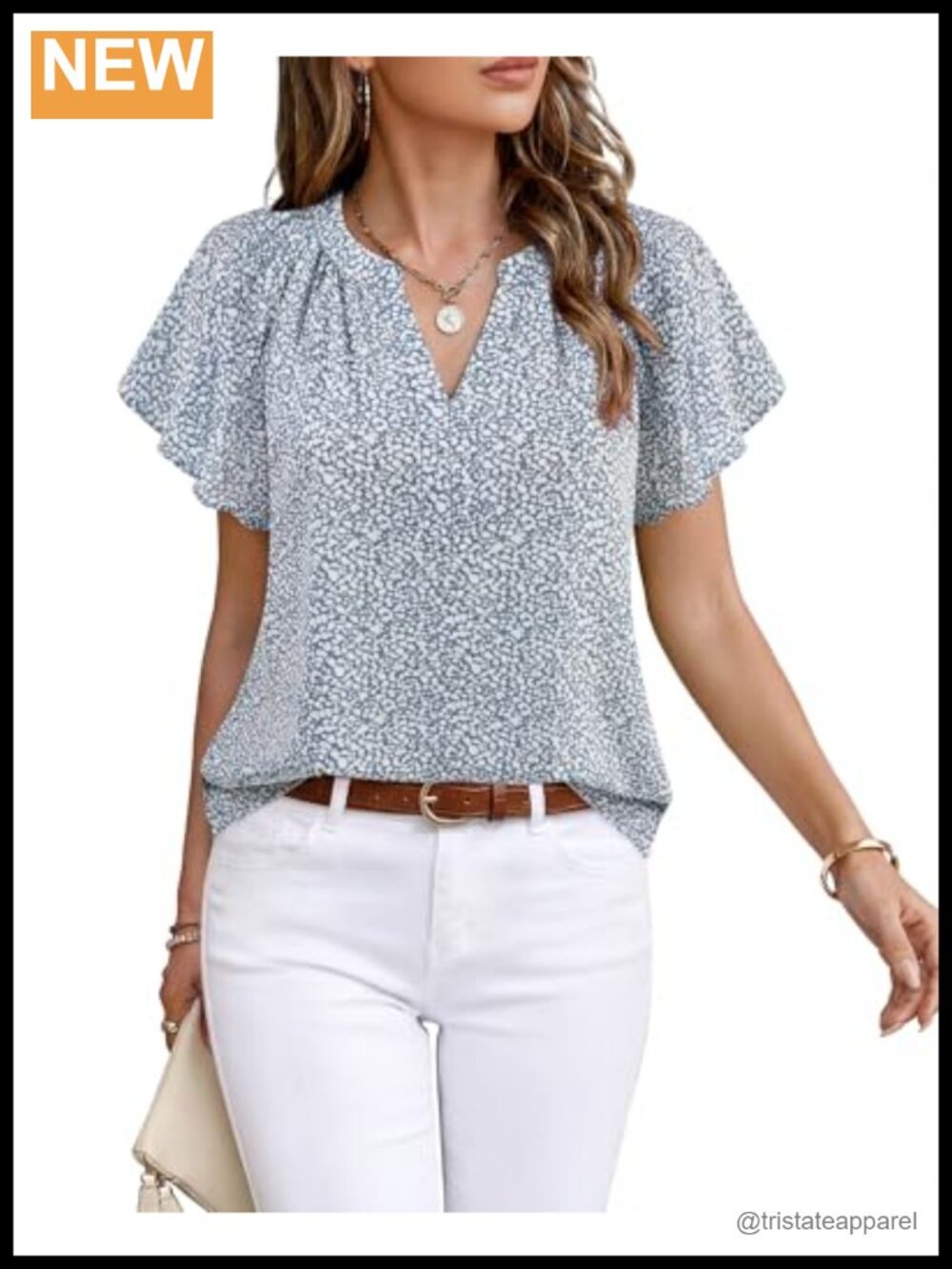 Chiffon Short Sleeve Blouse Business Casual Womens Summer Top V-Neck Floral